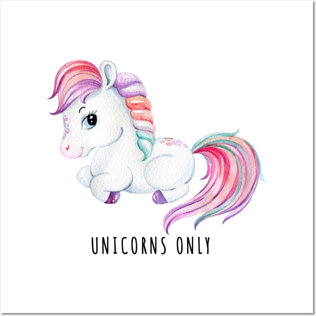 Unicorns only Wall Art by Simple Wishes Art